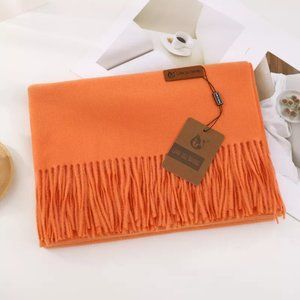 Cashmere Feel Solid Scarf, Luxurious Long Extra Large Women Men shawl